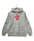 SUPREMEシュプリーム）の古着「Cross Box Logo Hooded Sweatshirt」｜グレー