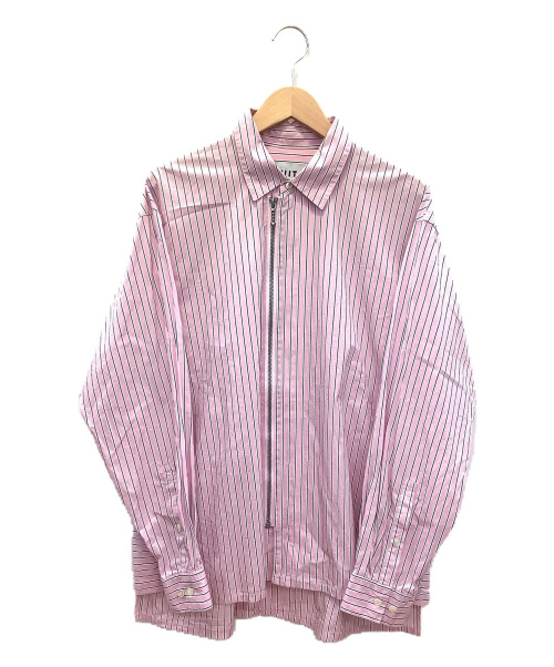 KIIT（キート）KIIT (キート) ハイカウントジップシャツ ピンク サイズ:Mの古着・服飾アイテム
