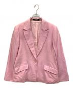 LEONARD FASHION（レオナールファッション）の古着「カシミヤテーラードジャケット」｜ピンク