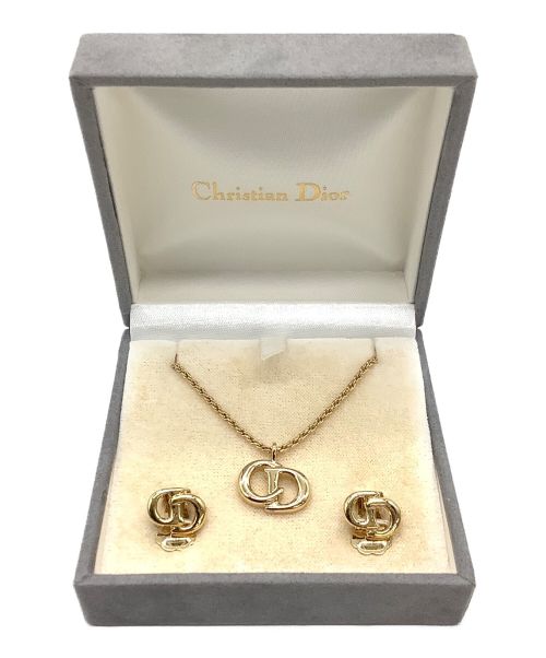 Christian Dior（クリスチャン ディオール）Christian Dior (クリスチャン ディオール) イヤリング&ネックレスセット ゴールドカラーの古着・服飾アイテム