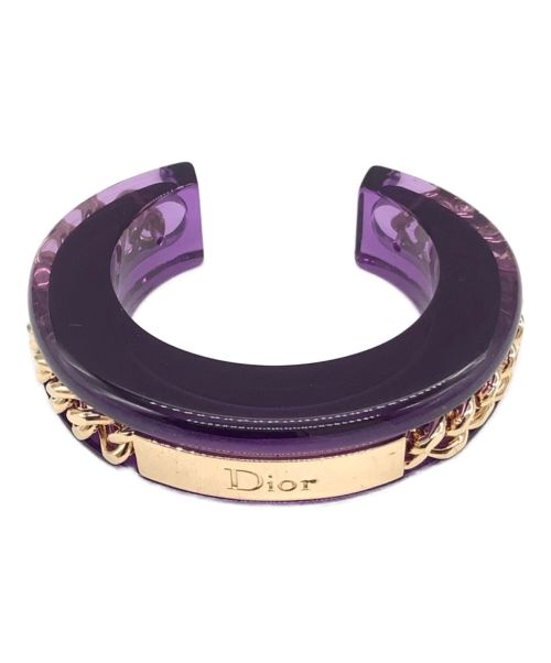 Dior（ディオール）DIOR (ディオール) バングル ゴールドカラー×パープルの古着・服飾アイテム