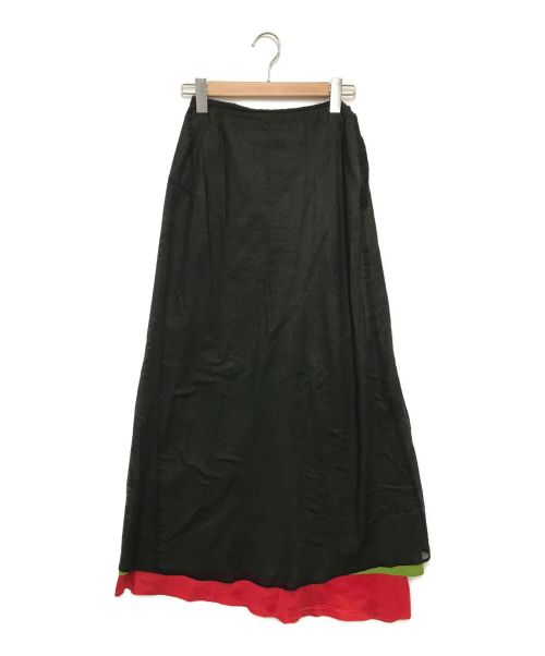Y's（ワイズ）Y's (ワイズ) レイヤードスカート グリーン サイズ:Sの古着・服飾アイテム