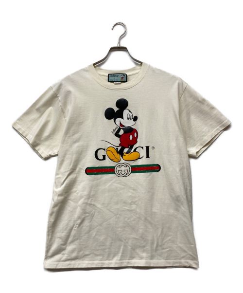 Disney×GUCCI（ディズニー×グッチ）Disney×GUCCI (ディズニー×グッチ) ディズニーコラボオーバーサイズTシャツ ホワイト サイズ:Sの古着・服飾アイテム