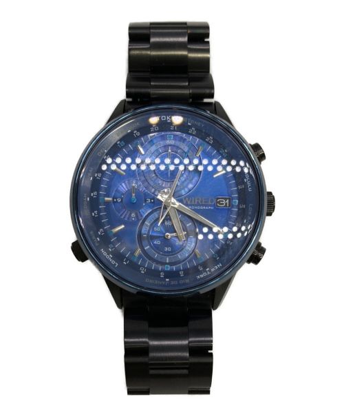 WIRED（ワイアード）WIRED (ワイアード) 腕時計 ブラック×ブルーの古着・服飾アイテム