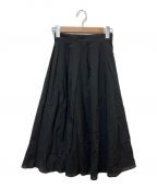 UNITED ARROWS TOKYOユナイテッドアローズトウキョウ）の古着「C/Nタックフレアスカート」｜ブラック