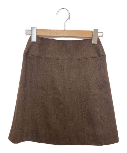 CHANEL（シャネル）CHANEL (シャネル) 台形スカート ブラウン サイズ:34の古着・服飾アイテム