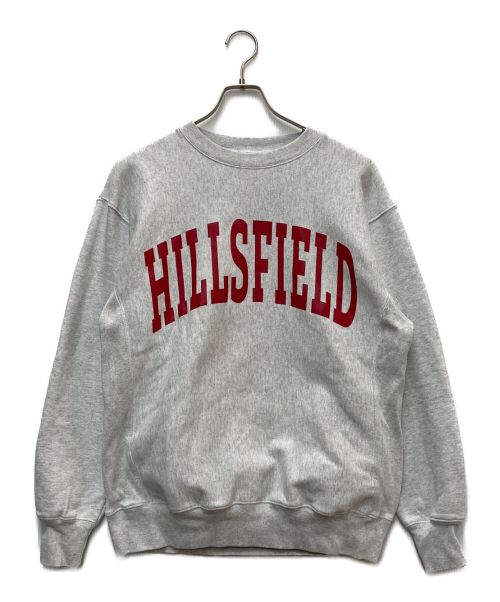 HILLS FIELD（ヒルズフィールド）HILLS FIELD (ヒルズフィールド) カレッジロゴ クルーネックスウェット グレー サイズ:XLの古着・服飾アイテム