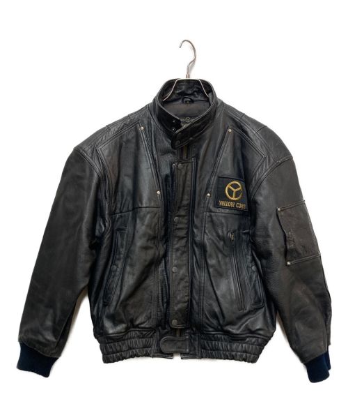 YELLOW CORN（イエローコーン）YeLLOW CORN (イエローコーン) レザーライダースジャケット ブラック サイズ:Mの古着・服飾アイテム