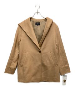 未使用23区サイズ40 ウールカシミヤビーバー フード付き ショートコート