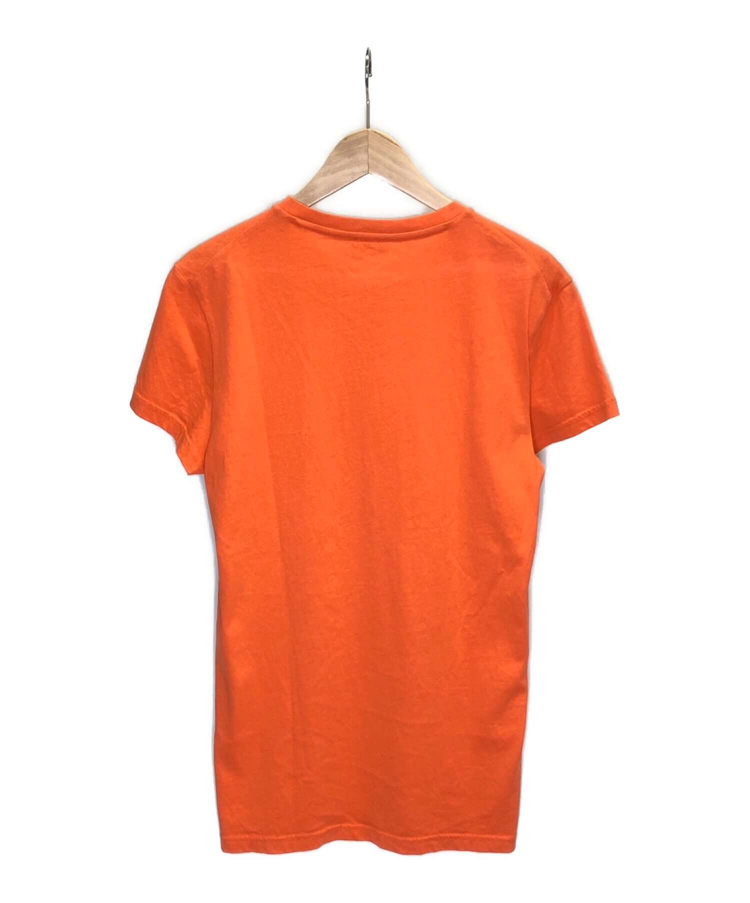 JIL SANDER (ジルサンダー) VネックTシャツ オレンジ サイズ:S