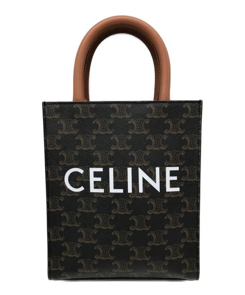 CELINE（セリーヌ）CELINE (セリーヌ) ミニ バーティカル トリオンフ キャンバス ブラウンの古着・服飾アイテム