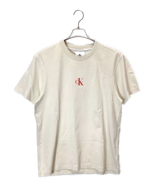 Calvin Klein（カルバンクライン）Calvin Klein (カルバンクライン) 半袖カットソー ベージュ サイズ:L 未使用品の古着・服飾アイテム