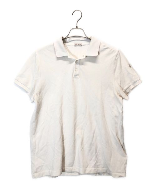 MONCLER（モンクレール）MONCLER (モンクレール) ポロシャツ ホワイト サイズ:表記無しの古着・服飾アイテム