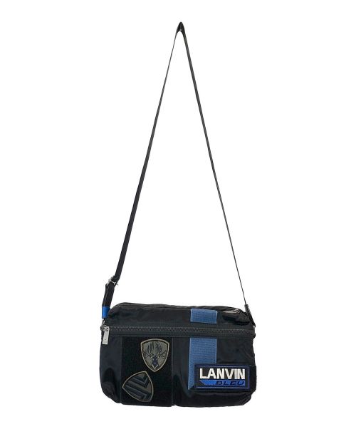LANVIN en Bleu（ランバンオンブルー）LANVIN en Bleu (ランバンオンブルー) ショルダーバッグ ブラック×ブルーの古着・服飾アイテム