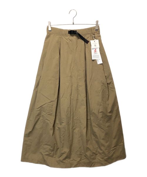 GRAMICCI（グラミチ）GRAMICCI (グラミチ) タックフレアロングスカート ベージュ サイズ:L 未使用品の古着・服飾アイテム
