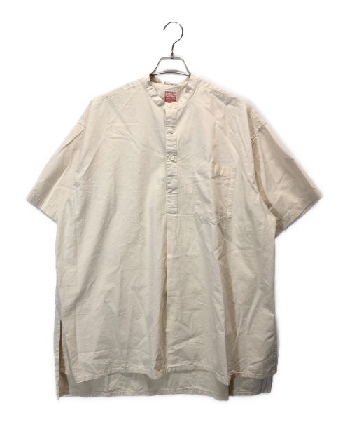 HINSON（ヒンソン）HINSON (ヒンソン) プルオーバーバンドカラーシャツ アイボリー サイズ:Lの古着・服飾アイテム