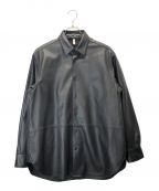 CCUシーシーユー）の古着「REGULAR COLLAR SHIRT (レギュラーカラーシャツ)」｜ブラック