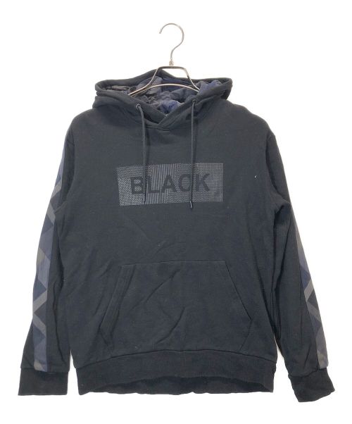 BLACK LABEL CRESTBRIDGE（ブラックレーベル クレストブリッジ）BLACK LABEL CRESTBRIDGE (ブラックレーベル クレストブリッジ) プルオーバーパーカー ブラック サイズ:Ｍの古着・服飾アイテム