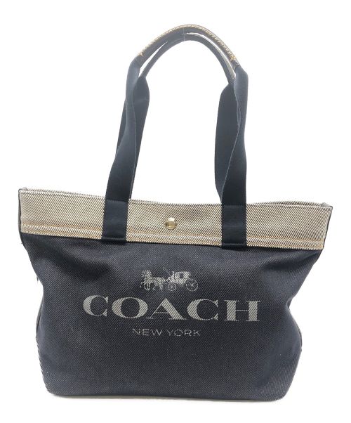 COACH（コーチ）COACH (コーチ) ウォッシュドデニムトートバッグ インディゴの古着・服飾アイテム