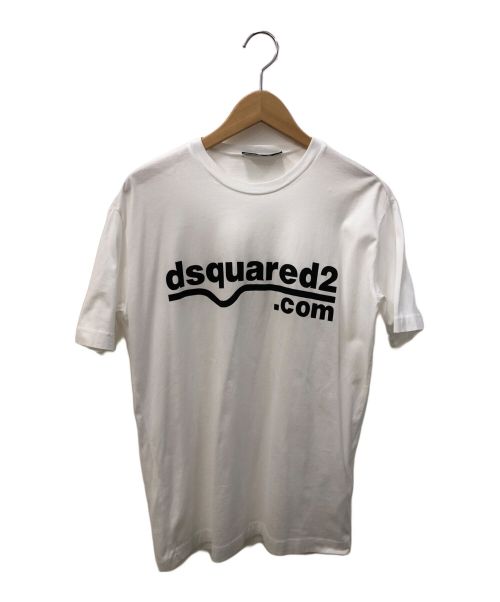 DSQUARED2（ディースクエアード）DSQUARED2 (ディースクエアード) 半袖カットソー ホワイト×ブラック サイズ:XSの古着・服飾アイテム