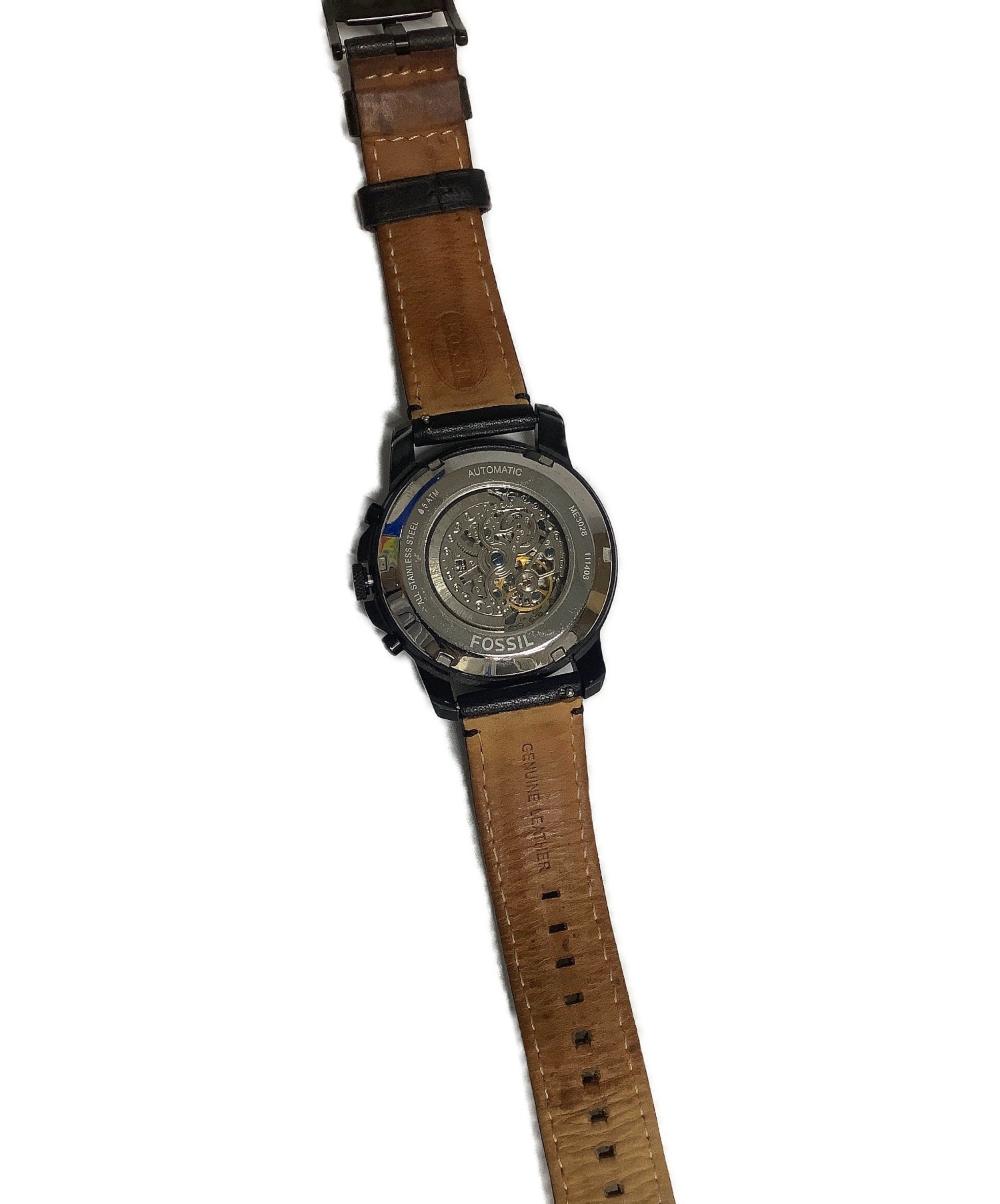 FOSSIL (フォッシル) 腕時計 ME3028 自動巻き 動作確認済み レザー