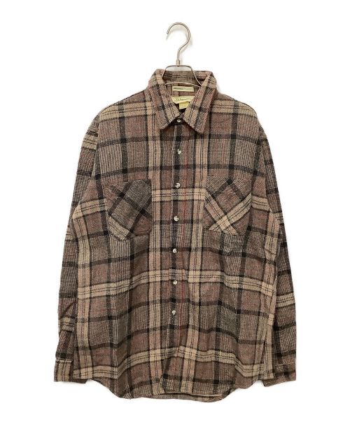 big mac（ビッグマック）BIG MAC (ビッグマック) ネルシャツ ブラウン×レッド サイズ:Lの古着・服飾アイテム