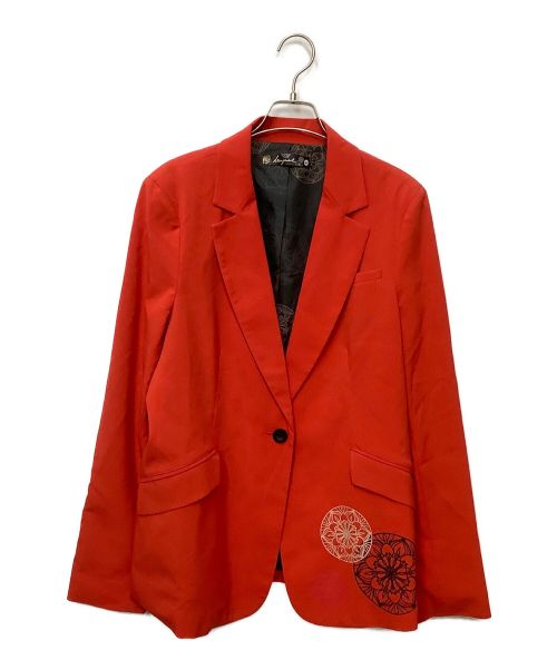Desigual（デシグアル）Desigual (デシグアル) テーラードジャケット レッド サイズ:44の古着・服飾アイテム
