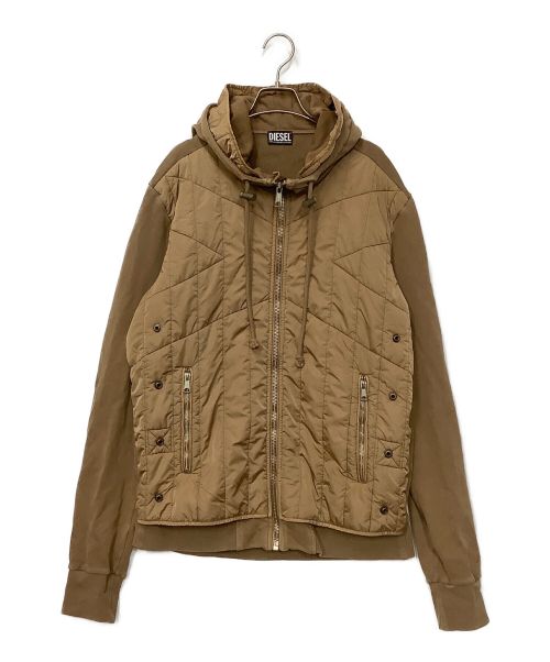 DIESEL（ディーゼル）DIESEL (ディーゼル) 中綿切替ジャケット ブラウン サイズ:XLの古着・服飾アイテム