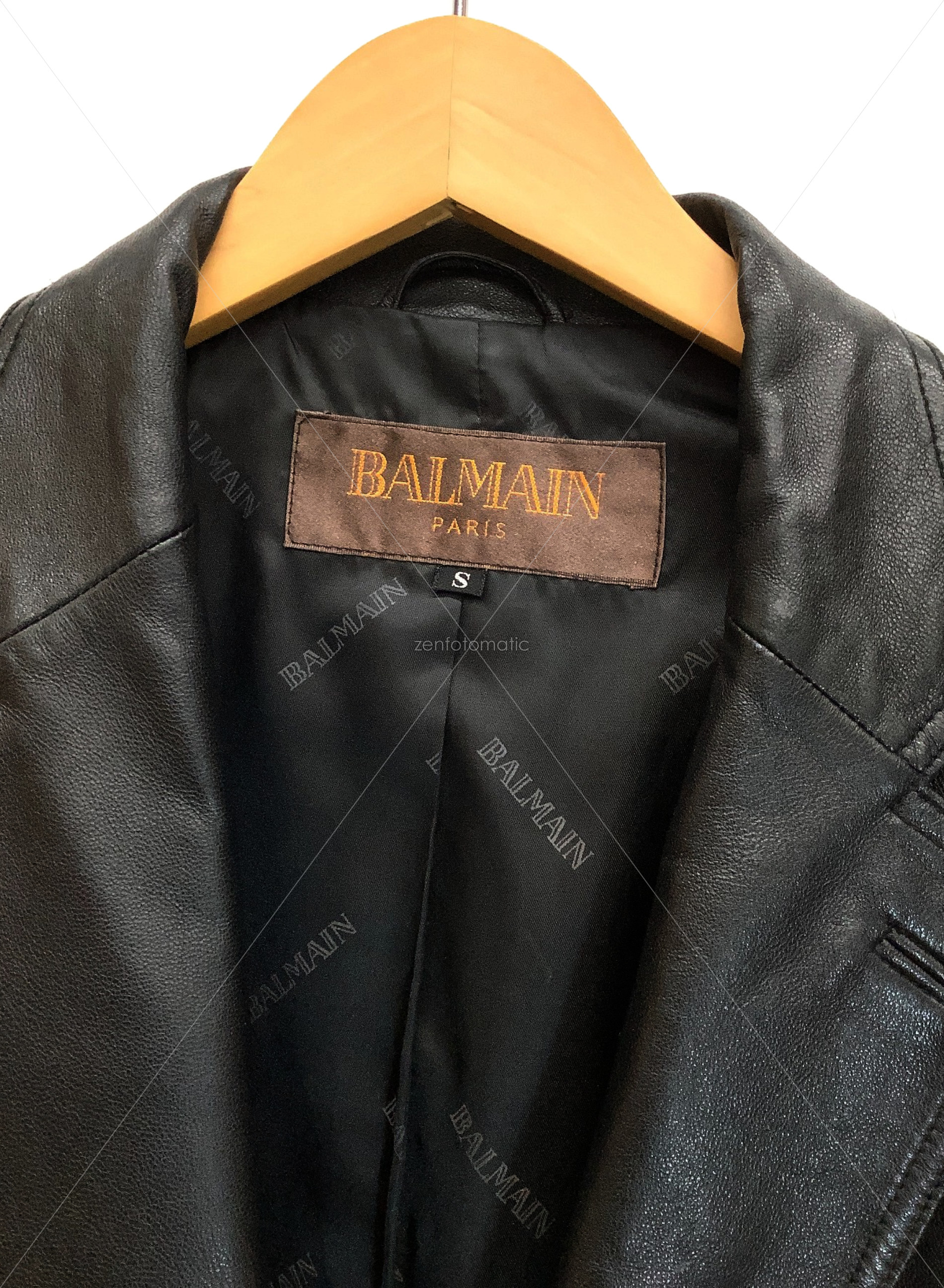 BALMAIN (バルマン) レザージャケット ブラック サイズ:S 秋冬物 羊革