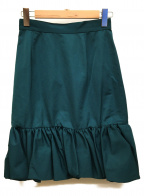 LANVIN en Bleuランバンオンブルー）の古着「バルーンヘムグログランスカート」｜グリーン