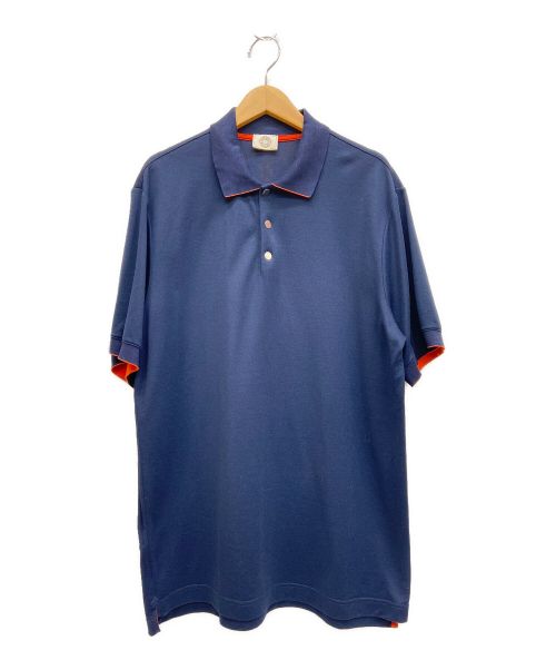 HERMES（エルメス）HERMES (エルメス) 半袖ポロシャツ ネイビー サイズ:XLの古着・服飾アイテム