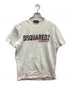 DSQUARED2ディースクエアード）の古着「ロゴプリントTシャツ」｜ホワイト