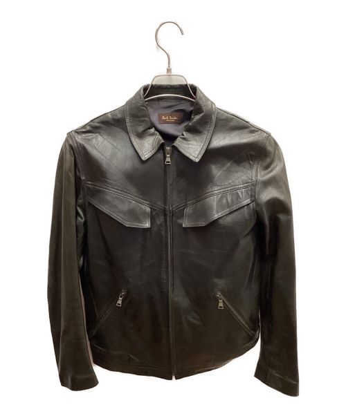 PAUL SMITH（ポールスミス）PAUL SMITH (ポールスミス) レザージャケット ブラック サイズ:Mの古着・服飾アイテム