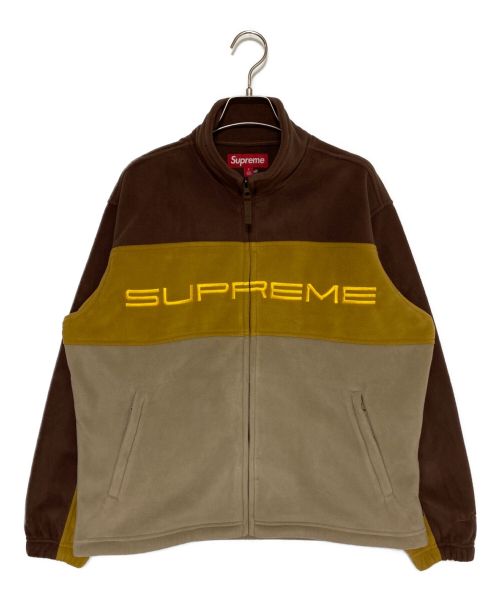 SUPREME（シュプリーム）SUPREME (シュプリーム) Polartec Zip Jacket ブラウン×ベージュ サイズ:S 未使用品の古着・服飾アイテム