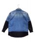 MM6 Maison Margiela (エムエムシックス メゾンマルジェラ) 切替デザインデニムジャケット ブルー×ブラック サイズ:M：32000円