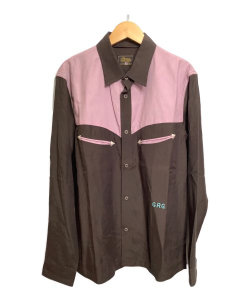 Geruga（ゲルガ）Geruga (ゲルガ) ウエスタンシャツ ブラウン×ピンク サイズ:3の古着・服飾アイテム