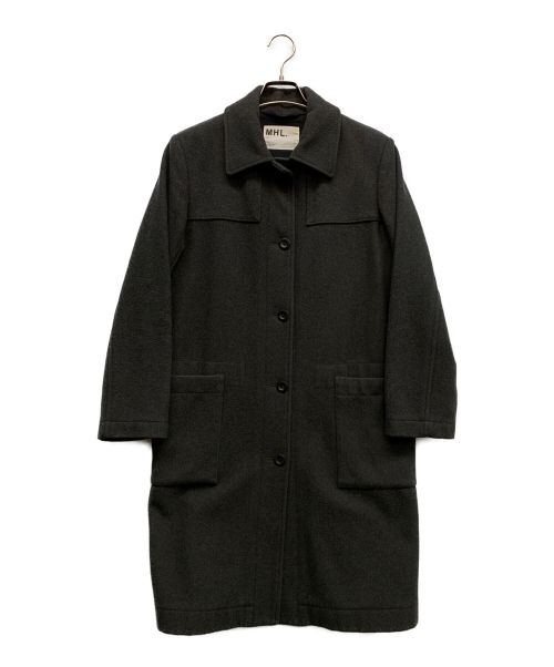 MHL（エムエイチエル）MHL (エムエイチエル) メルトンウールコート グレー サイズ:Mの古着・服飾アイテム