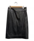 BURBERRY LONDONバーバリー ロンドン）の古着「レザースカート」｜ブラック