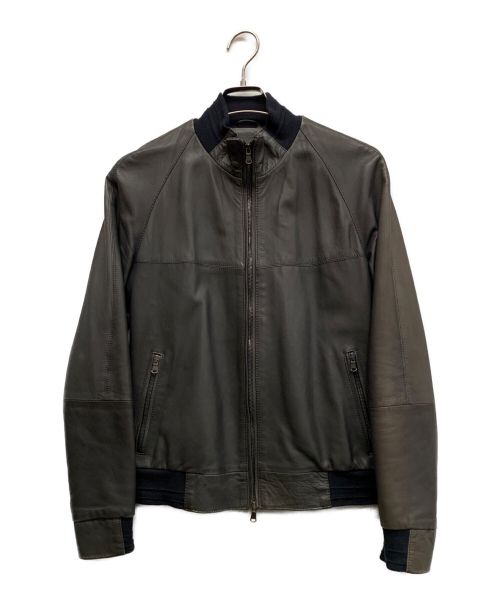 EMMETI（エンメティ）EMMETI (エンメティ) ラムレザージャケット ブラック サイズ:Lの古着・服飾アイテム