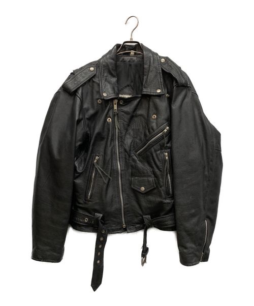 RIVA（リーヴァ）RIVA (リーヴァ) レザーライダースジャケット ブラック サイズ:48の古着・服飾アイテム
