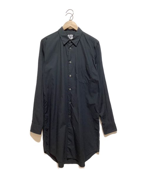 BLACK COMME des GARCONS（ブラック コムデギャルソン）BLACK COMME des GARCONS (コムデギャルソン) 長袖ロングシャツ ブラック サイズ:Lの古着・服飾アイテム