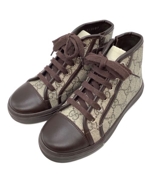 中古 古着通販 Gucci グッチ ハイカットスニーカー ベージュ ブラウン サイズ 30 ブランド 古着通販 トレファク公式 Trefac Fashion