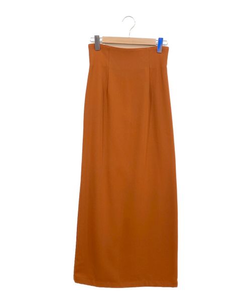 CLANE（クラネ）CLANE (クラネ) ハイ ウエスト ストレートマキシ スカート（HIGH WAIST STRAIGHT MAXI SKIRT） オレンジ サイズ:2 未使用品の古着・服飾アイテム