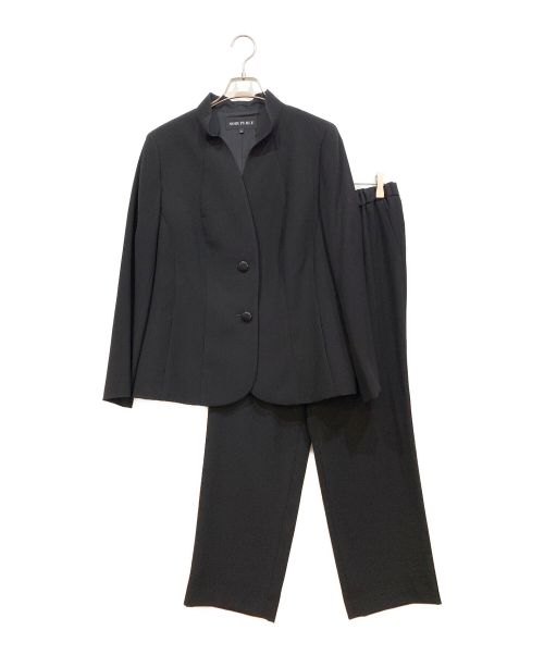 SOIR PERLE（ソワール ペルル）SOIR PERLE (ソワール ペルル) 高級セットアップスーツ ブラック サイズ:ジャケット/パンツ：17ABR/パンツ15の古着・服飾アイテム