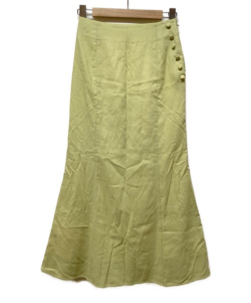 FRAY ID（フレイ アイディー）FRAY ID (フレイアイディー) リネン混マーメイドスカート グリーン サイズ:1 未使用品の古着・服飾アイテム