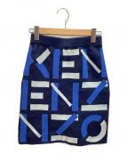 KENZOケンゾー）の古着「KENZO ロゴ ニットスカート」｜ネイビー