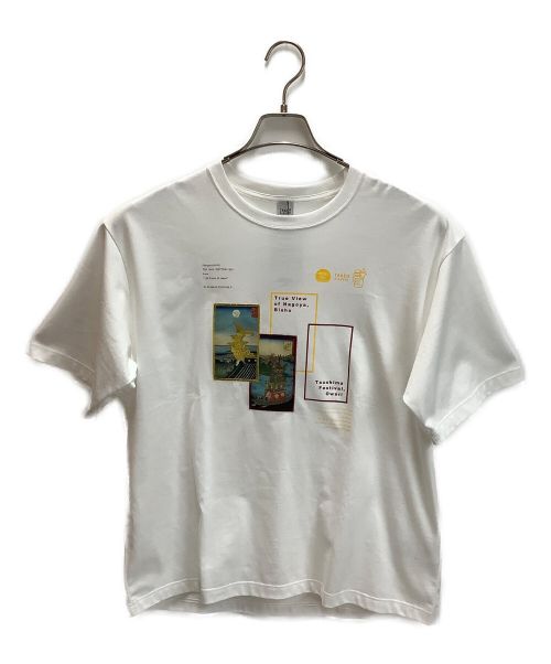 TAKEO KIKUCHI（タケオキクチ）TAKEO KIKUCHI (タケオキクチ) 日本画 グラフィック プリント Tシャツ 愛知 ホワイト サイズ:L 未使用品の古着・服飾アイテム