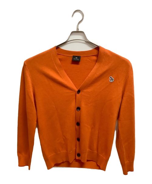 PS Paul Smith（ＰＳポールスミス）PS Paul Smith (ＰＳポールスミス) ウール ハイゲージ ニット カーディガン オレンジ サイズ:XLの古着・服飾アイテム