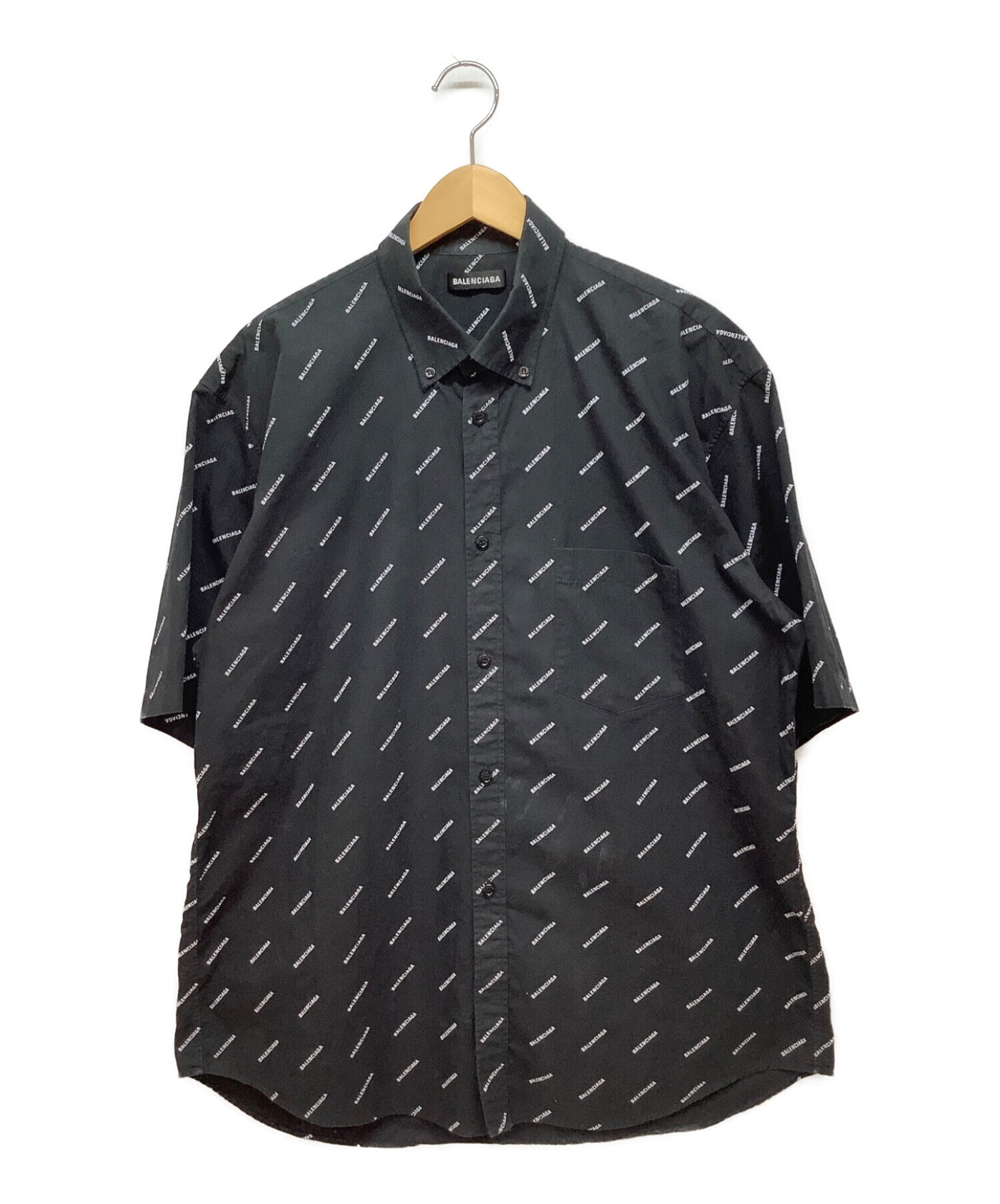 BALENCIAGA (バレンシアガ) 半袖シャツ ブラック サイズ:39