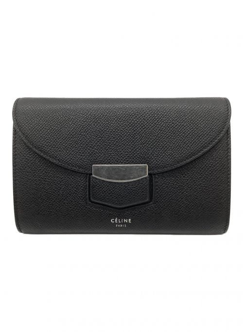 CELINE（セリーヌ）CELINE (セリーヌ) ミディアム財布ファスナー ブラックの古着・服飾アイテム